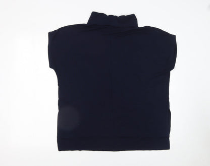 Womens UK Size 12 Warehouse Blue Basic T-Shirt