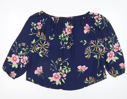Womens UK Size XS Gap Blue Peasant Blouse