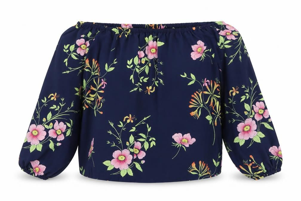 Womens UK Size XS Gap Blue Peasant Blouse
