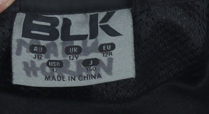 BLK Boys Black 12 Years Pullover Sports Sweatshirt Crew Neck