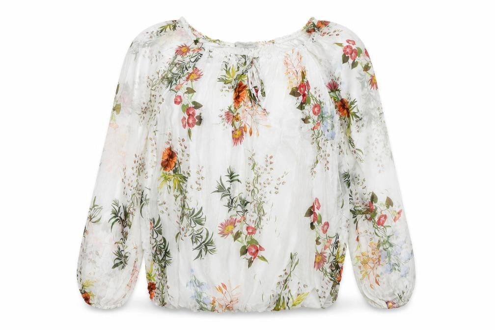 Womens UK Size L Viola Borghi White Tunic Blouse