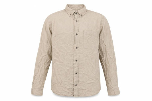 Jack & Jones Essentials Men's Beige Cotton Flannel Button-Up Shirt M