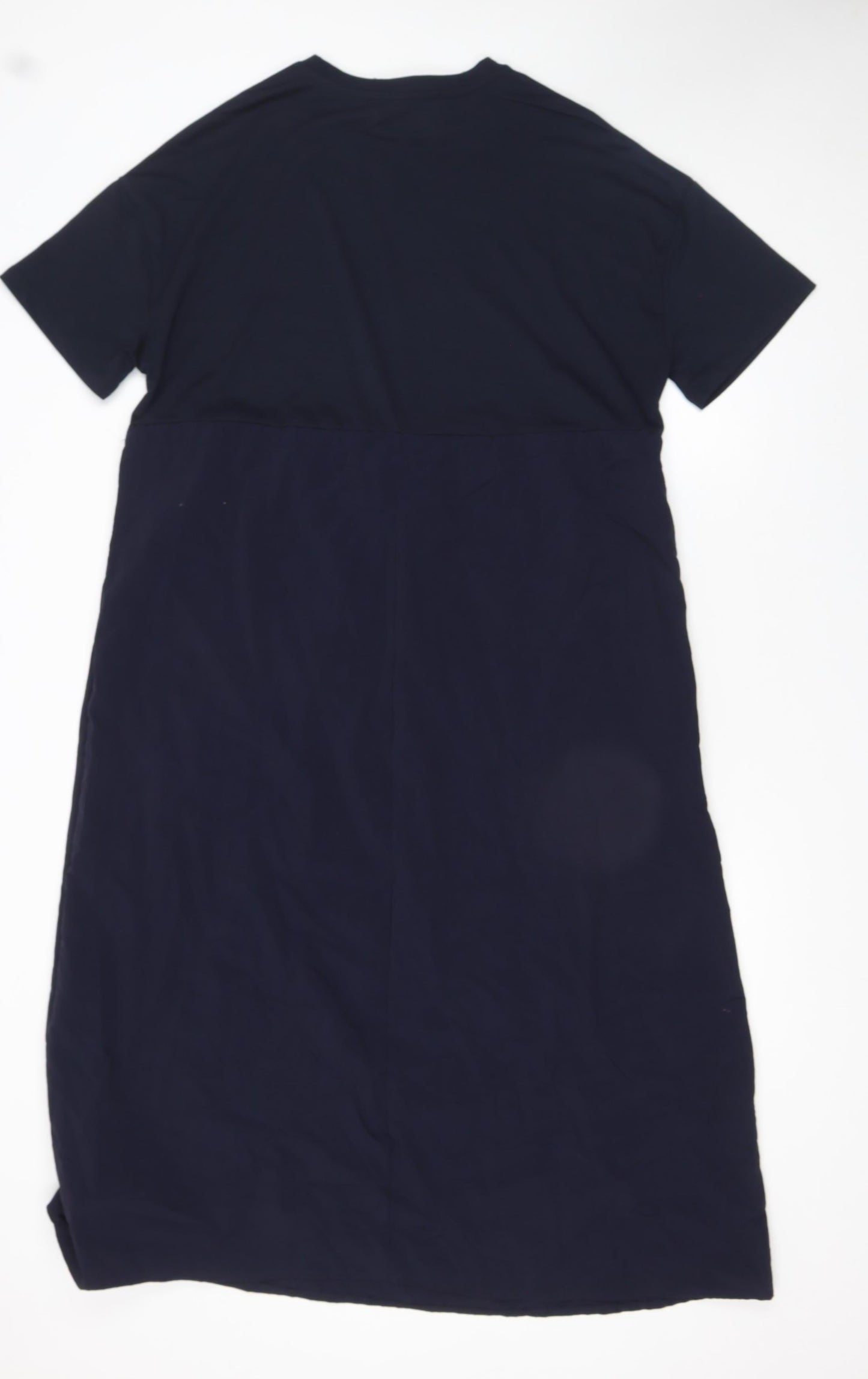 Primark Women Blue Size 12 T-Shirt Dress Casual Short Sleeve