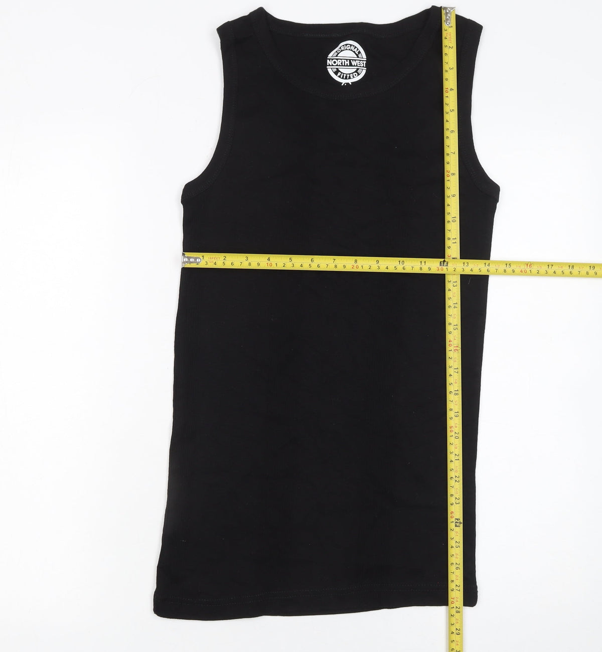 Womens UK Size L North West Black Basic Tank