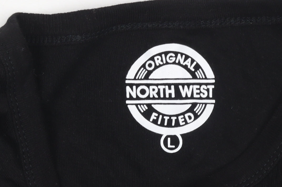 Womens UK Size L North West Black Basic Tank