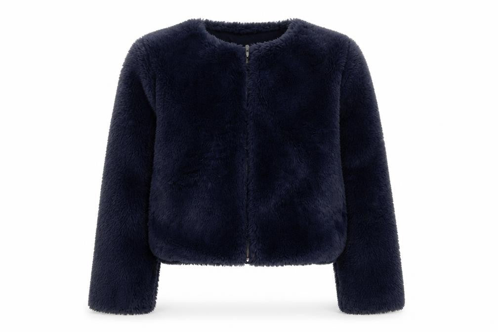 Girls UK Size 10-12 Years Polarn O. Pyret Blue Basic Jacket