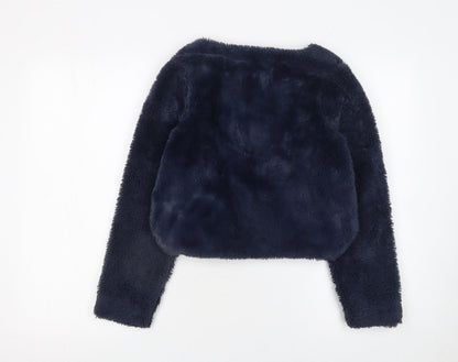 Girls UK Size 10-12 Years Polarn O. Pyret Blue Basic Jacket