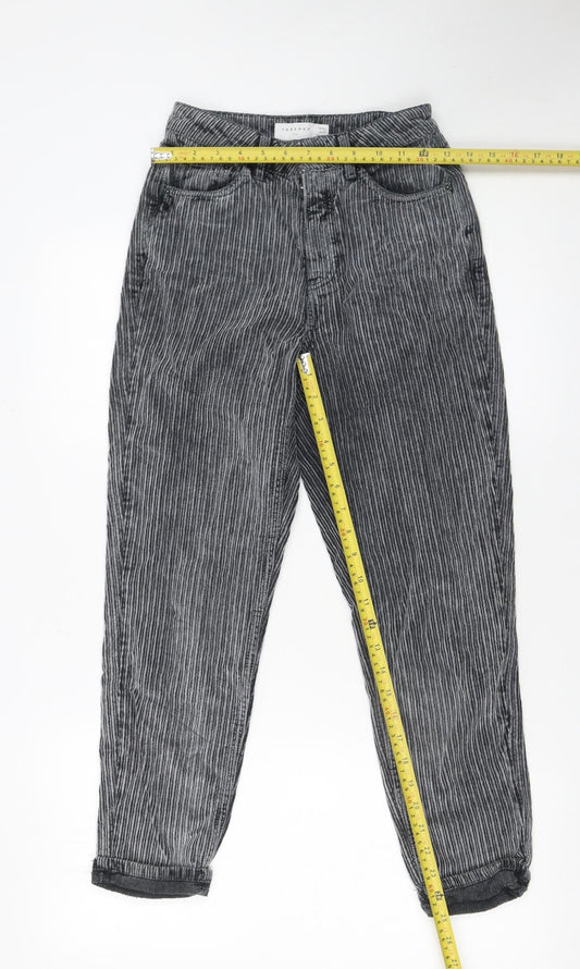 Womens UK Size 8 Topshop Relaxed Fit Chino Grey Trousers