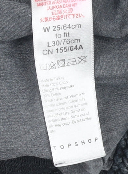 Womens UK Size 8 Topshop Relaxed Fit Chino Grey Trousers
