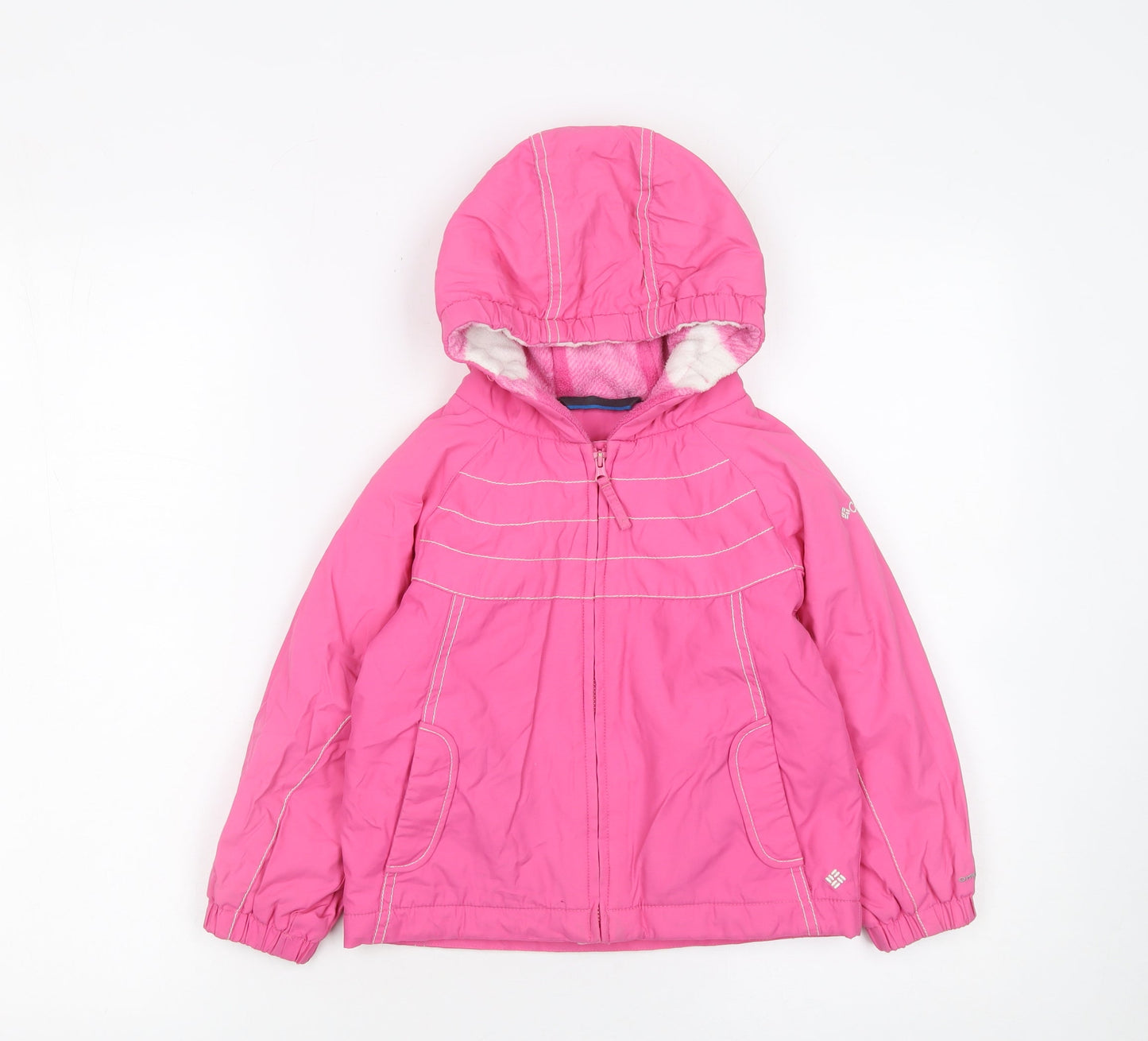 Girls UK Size 4 Years Columbia Pink Puffer Jacket