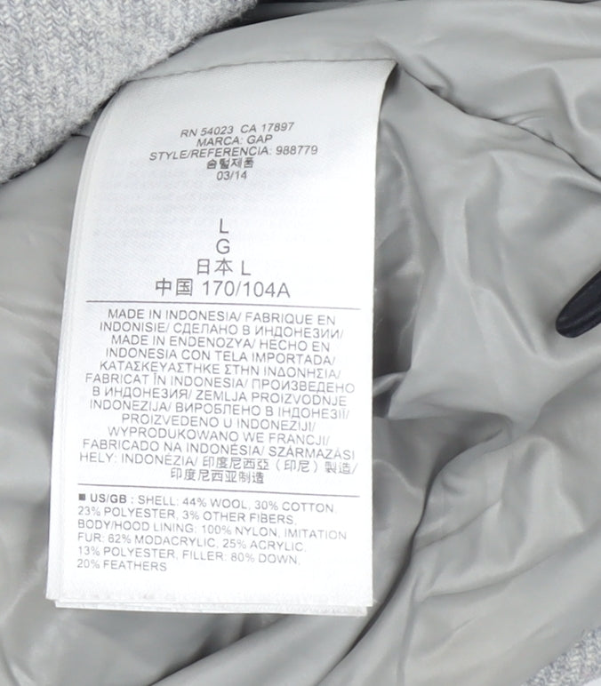 Womens UK Size L Gap Grey Puffer Jacket