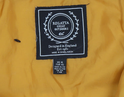 Womens UK Size 16 Regatta Yellow Puffer Jacket