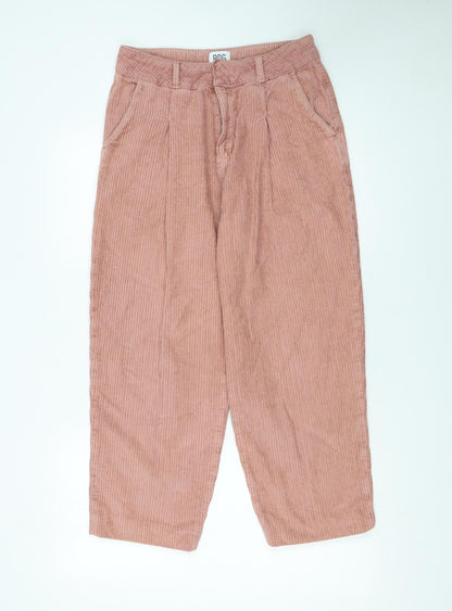 Womens UK Size S BDG Urban Outfitters Relaxed Fit Cropped Pink Trousers
