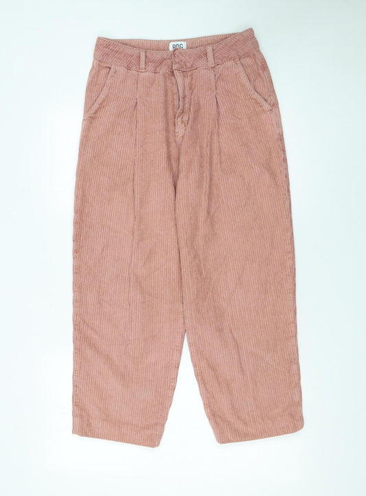 Womens UK Size S BDG Urban Outfitters Relaxed Fit Cropped Pink Trousers