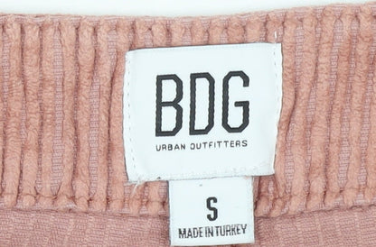 Womens UK Size S BDG Urban Outfitters Relaxed Fit Cropped Pink Trousers