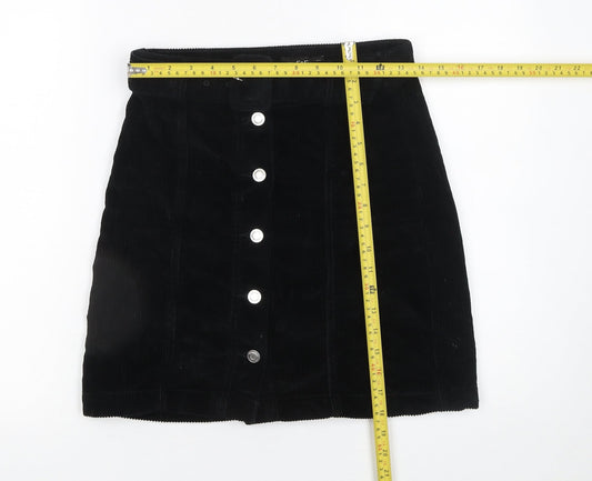 Womens UK Size 6 F&F A-Line Corduroy Skirt