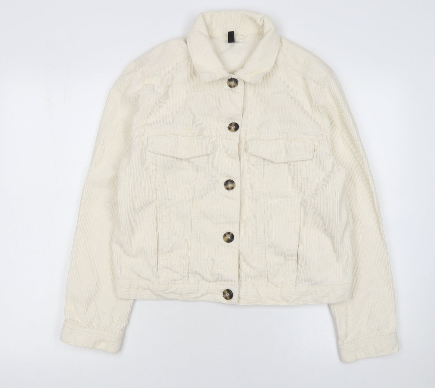Womens UK Size M H&M Ivory Basic Jacket