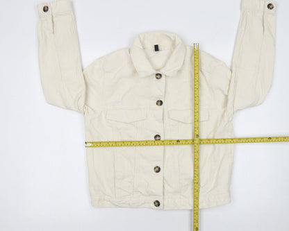 Womens UK Size M H&M Ivory Basic Jacket