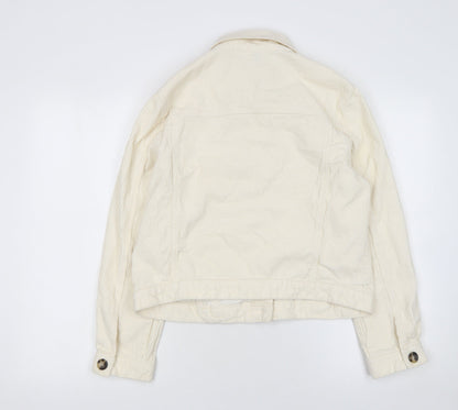 Womens UK Size M H&M Ivory Basic Jacket