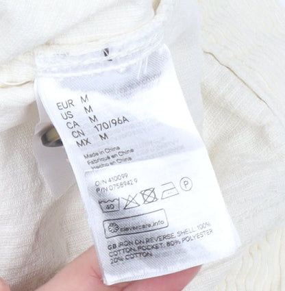 Womens UK Size M H&M Ivory Basic Jacket