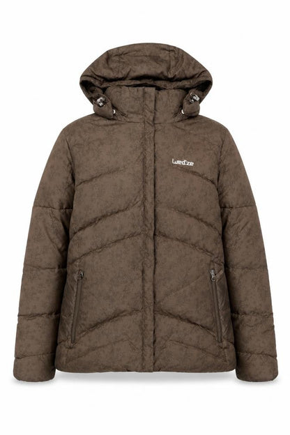 Womens UK Size 12 Wedze Brown Puffer Jacket