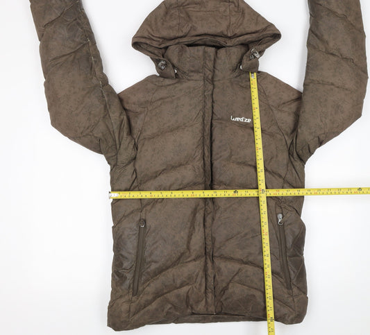Womens UK Size 12 Wedze Brown Puffer Jacket