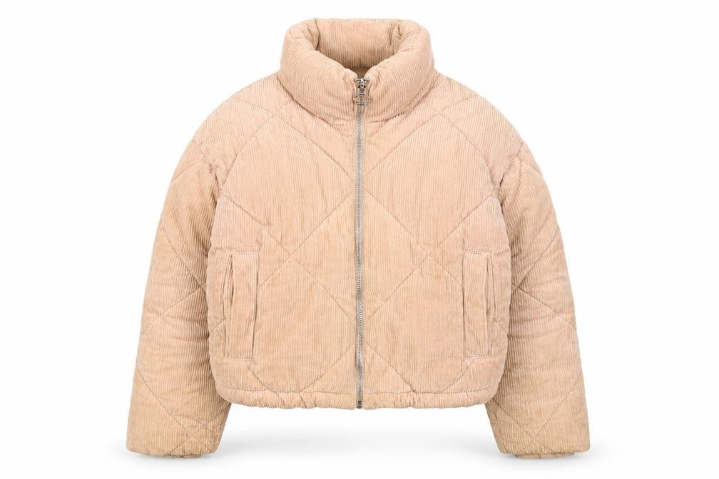 Womens UK Size 8 Topshop Beige Puffer Jacket