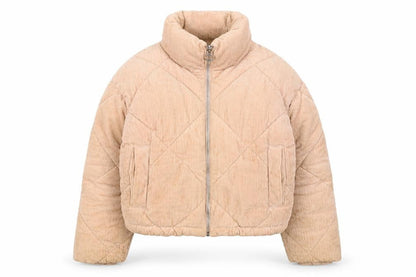 Womens UK Size 8 Topshop Beige Puffer Jacket