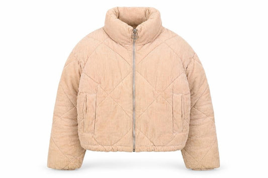 Womens UK Size 8 Topshop Beige Puffer Jacket