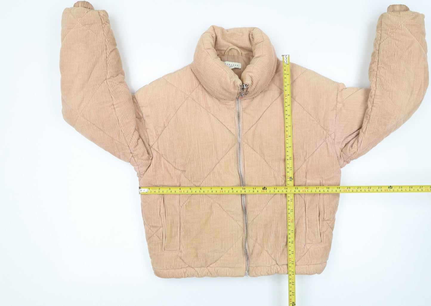 Womens UK Size 8 Topshop Beige Puffer Jacket