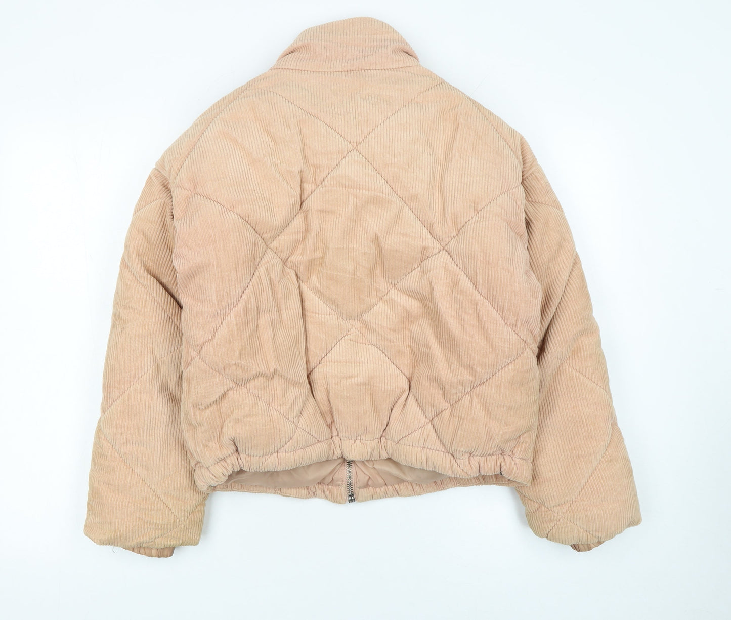 Womens UK Size 8 Topshop Beige Puffer Jacket