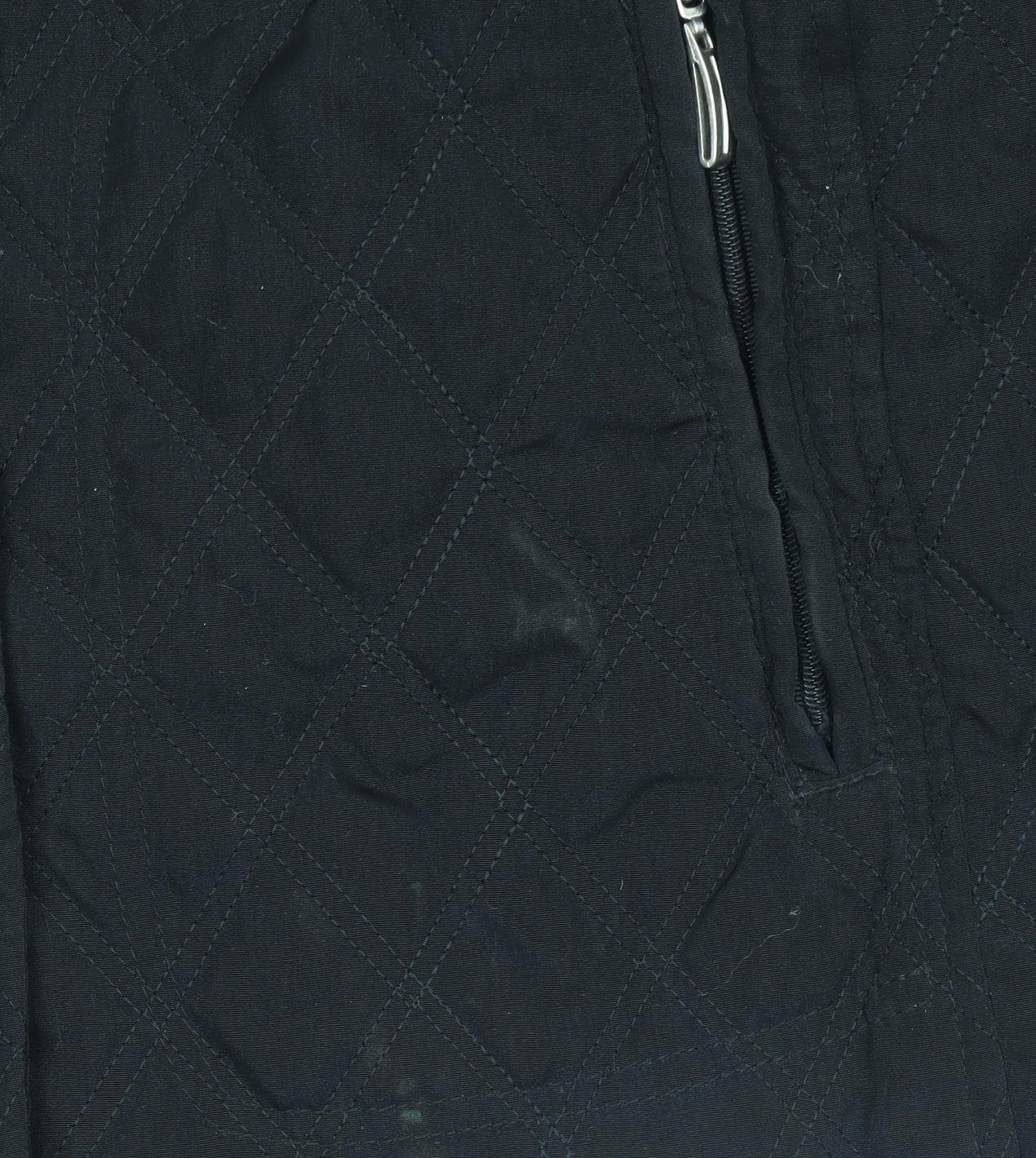 Womens UK Size 12 Portrait Black Quilted Coat