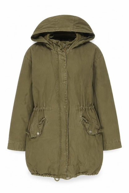 Womens UK Size 10 Topshop Green Parka Coat