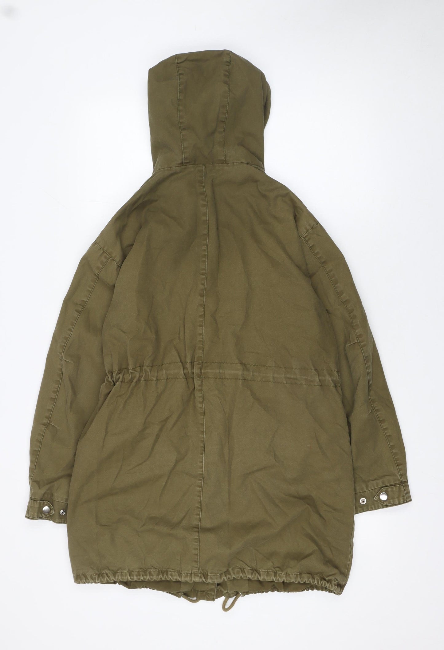 Womens UK Size 10 Topshop Green Parka Coat
