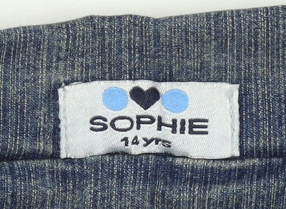 Girls UK Size 14 Years Sophie Blue Basic Jacket