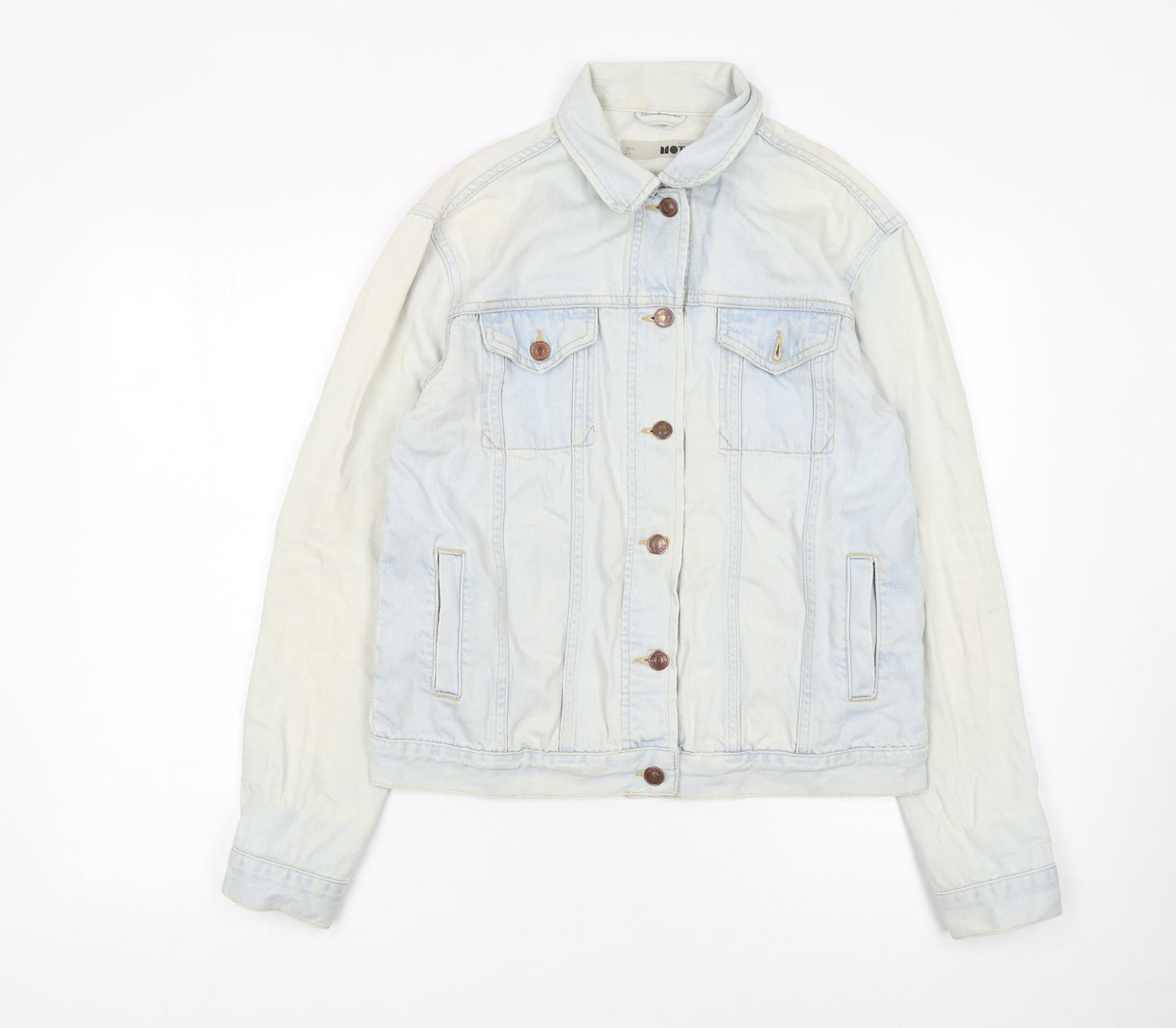 Womens UK Size 10 Topshop Blue Basic Jacket