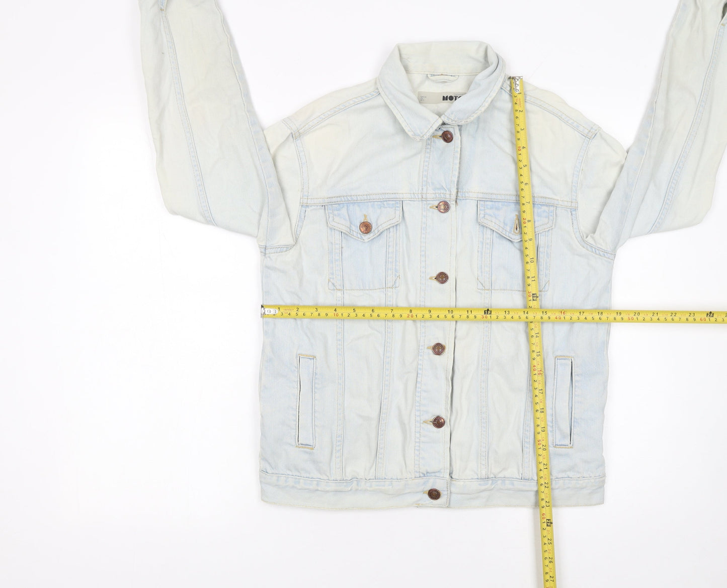 Womens UK Size 10 Topshop Blue Basic Jacket