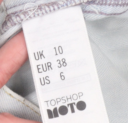Womens UK Size 10 Topshop Blue Basic Jacket