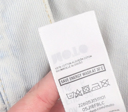 Womens UK Size 10 Topshop Blue Basic Jacket