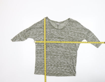 Womens UK Size M VERO MODA Green Basic T-Shirt