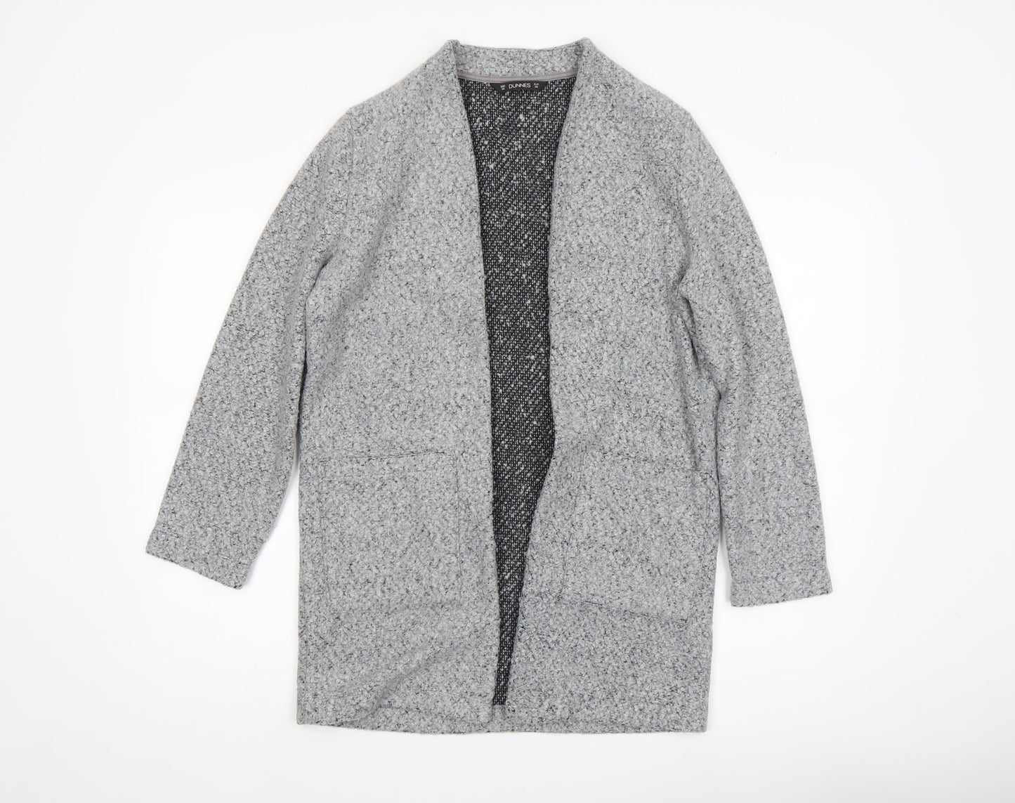 Womens UK Size XS Dunnes Grey Cardigan Jumper