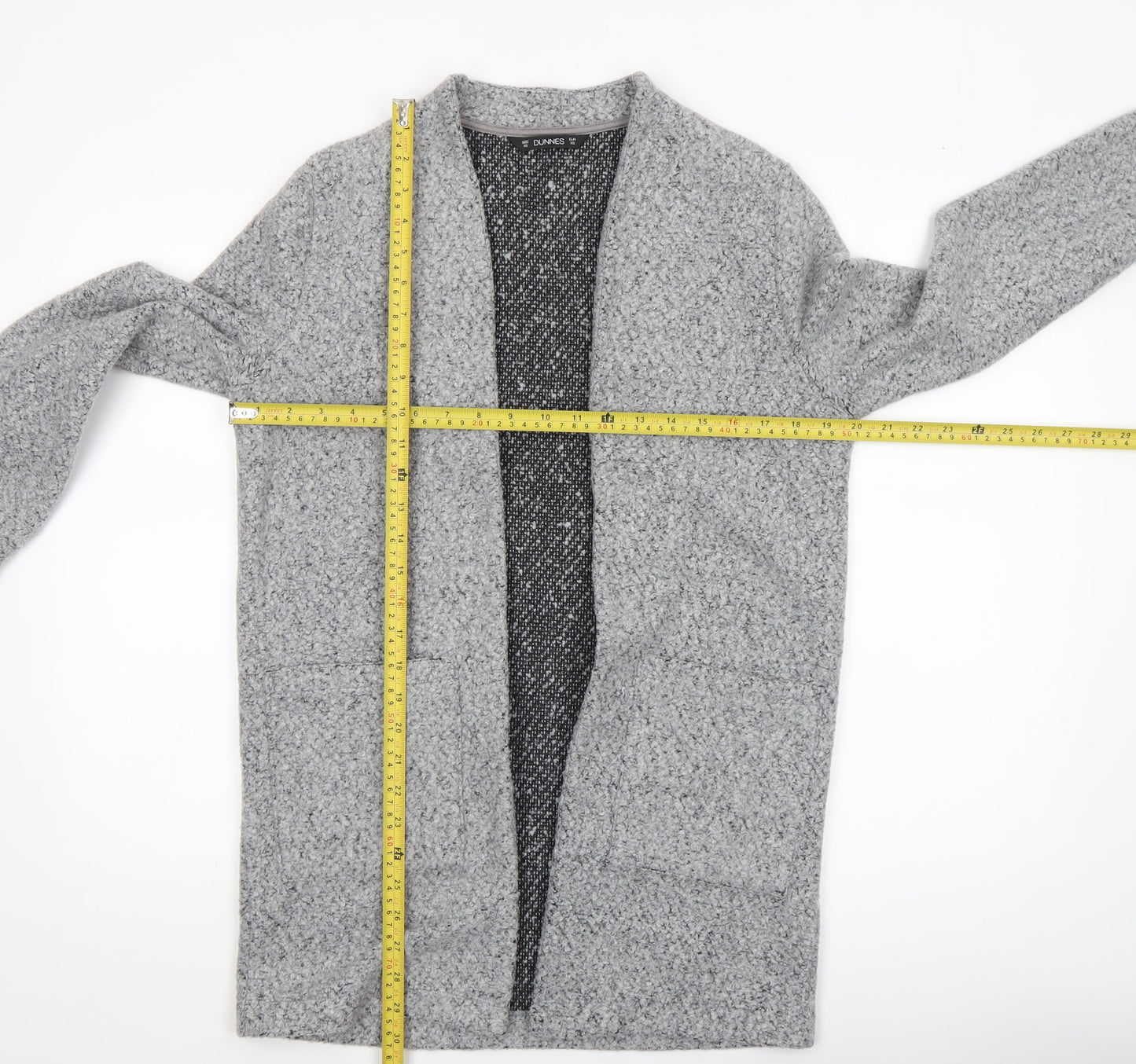 Womens UK Size XS Dunnes Grey Cardigan Jumper
