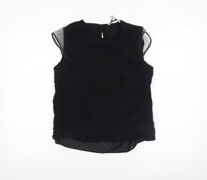 Womens UK Size 12 Coast Black Basic Blouse
