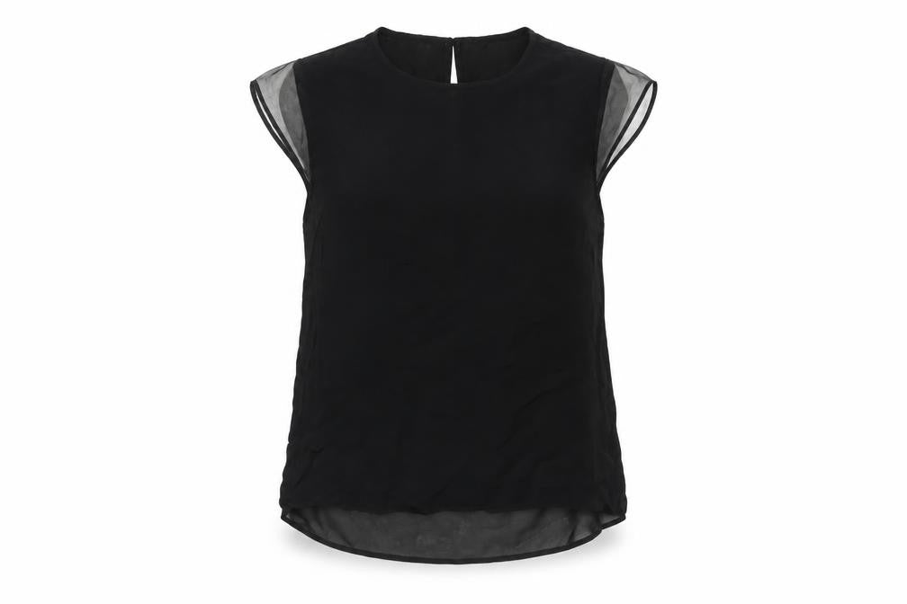 Womens UK Size 12 Coast Black Basic Blouse