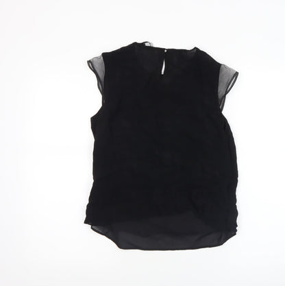 Womens UK Size 12 Coast Black Basic Blouse