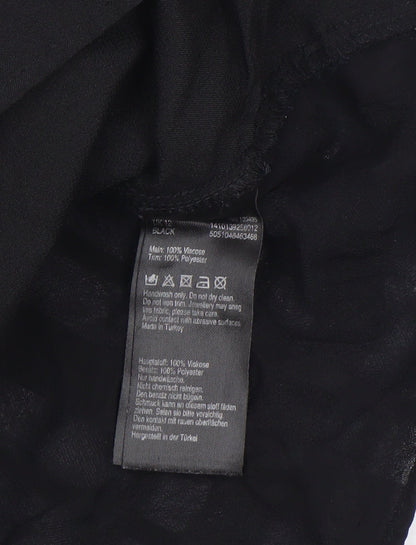 Womens UK Size 12 Coast Black Basic Blouse