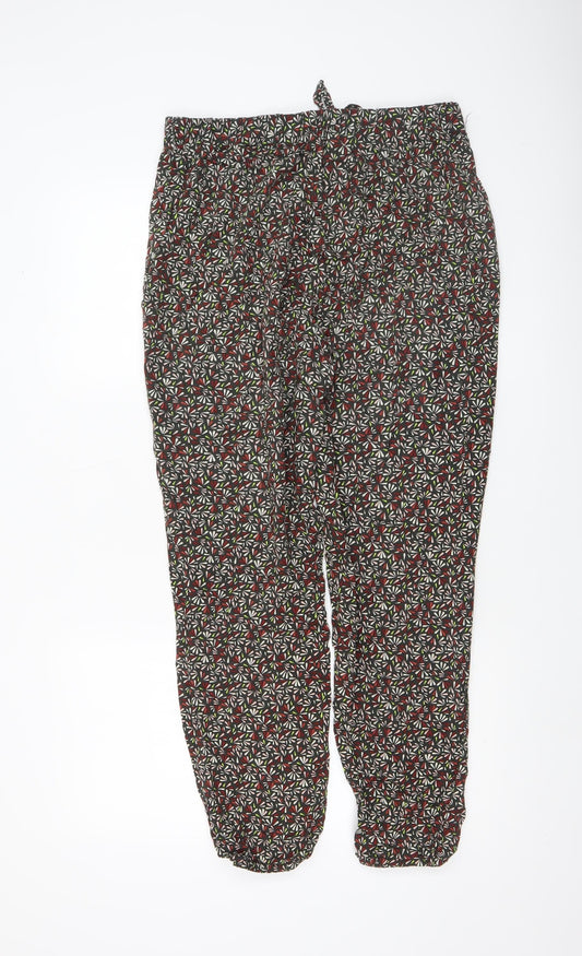 Red Herring Womens Multicoloured Viscose Jogger Trousers Size 12