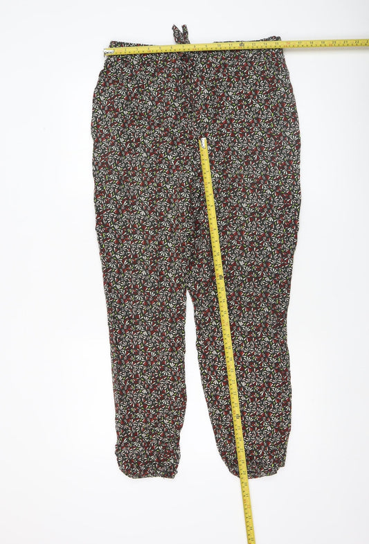 Red Herring Womens Multicoloured Viscose Jogger Trousers Size 12