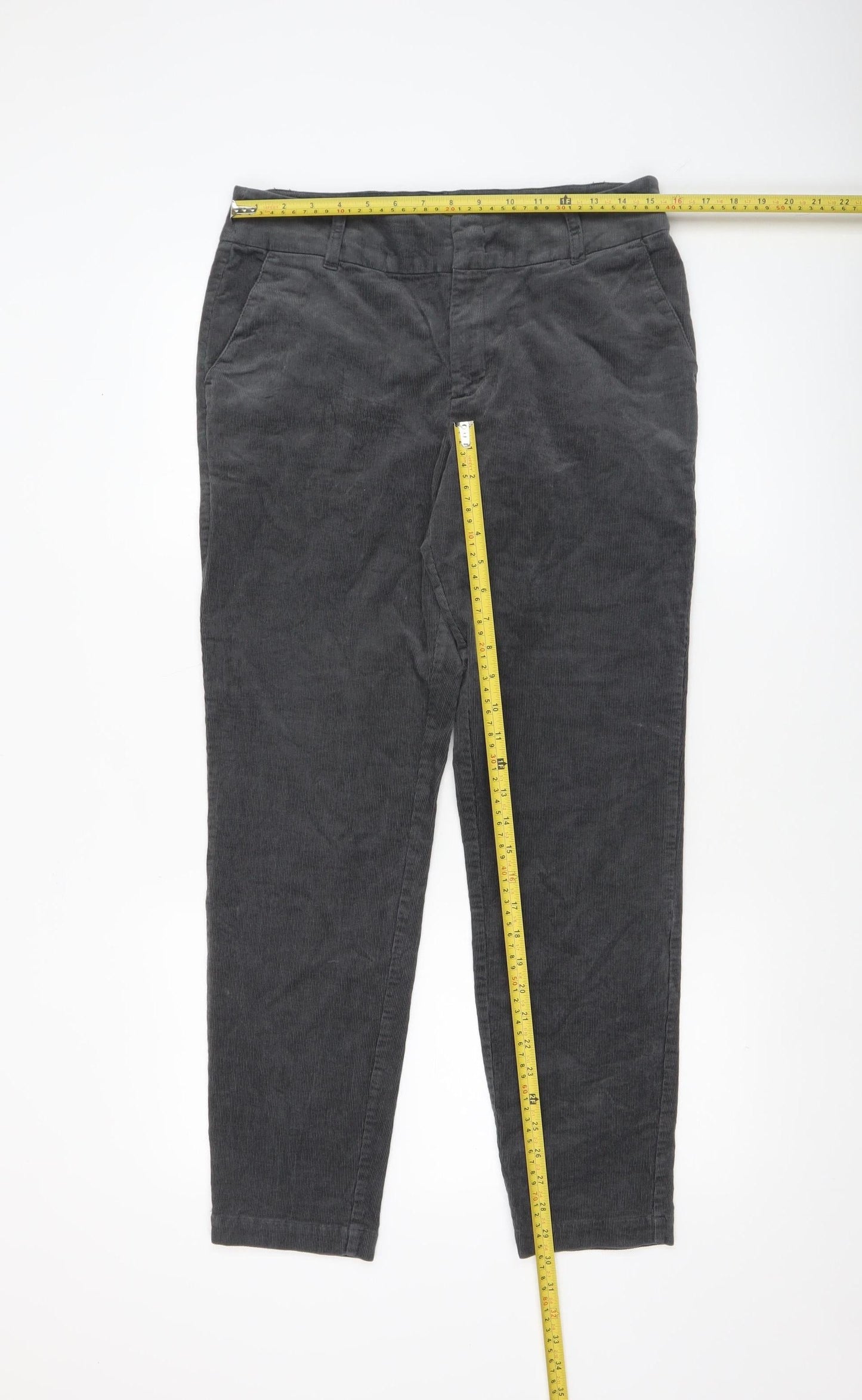 Womens UK Size 12 Part Two Regular Fit Cropped Grey Trousers
