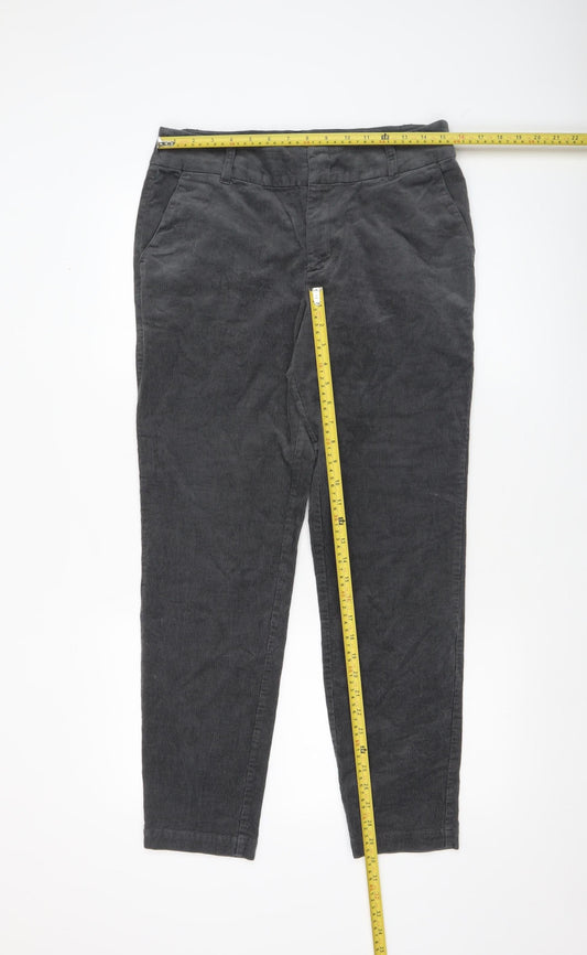 Womens UK Size 12 Part Two Regular Fit Cropped Grey Trousers